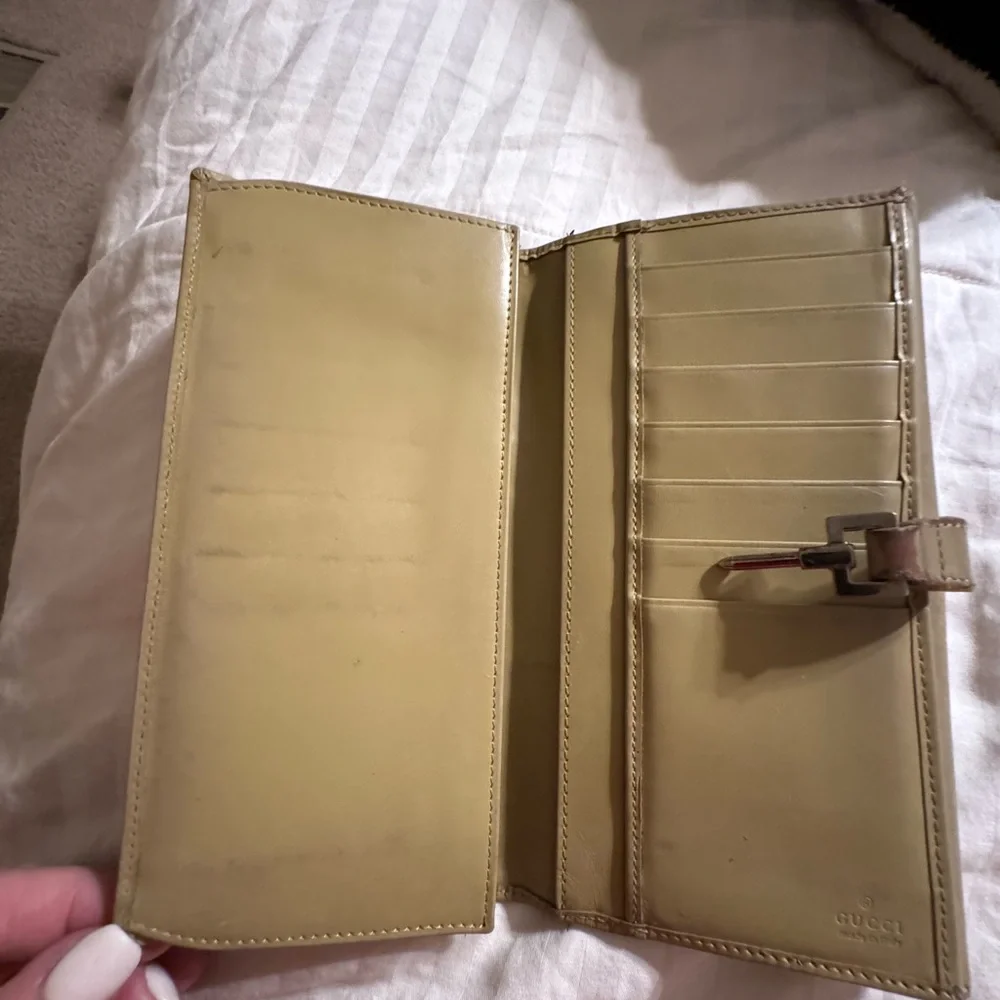 Gucci Jackie Beige Long Wallet Pre Loved See Pictures - Picture 10 of 16
